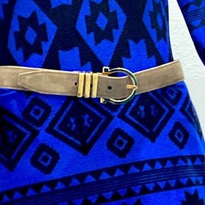 Salvatore Belt.  Leather with suede topping.  A statement belt. Final sales.